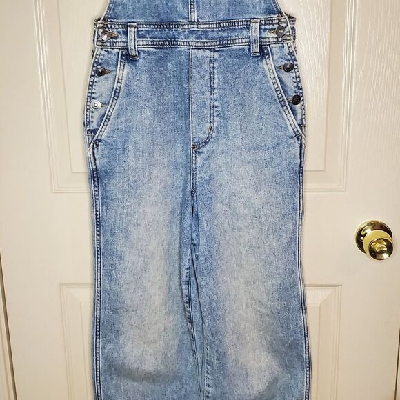 Aerie Denim Baggy Y2K Overalls Size XS - Picture 5 of 12